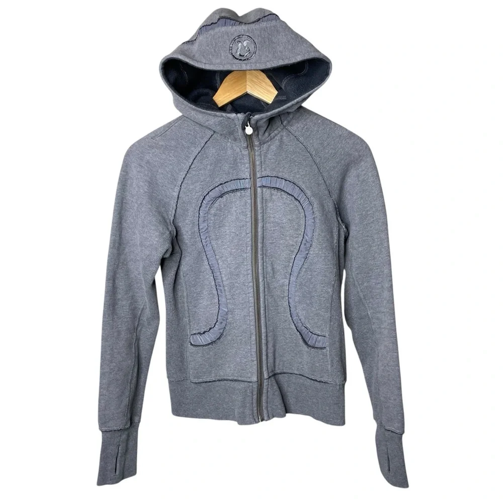 lululemon‎ Scuba Full Zip Hoodie Special Edition Gray Sz 4
